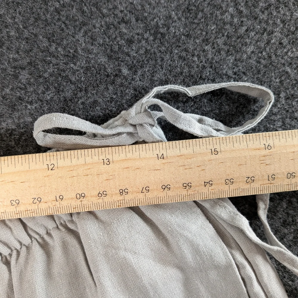 Zara Light Gray Linen pants - Picture 9 of 10
